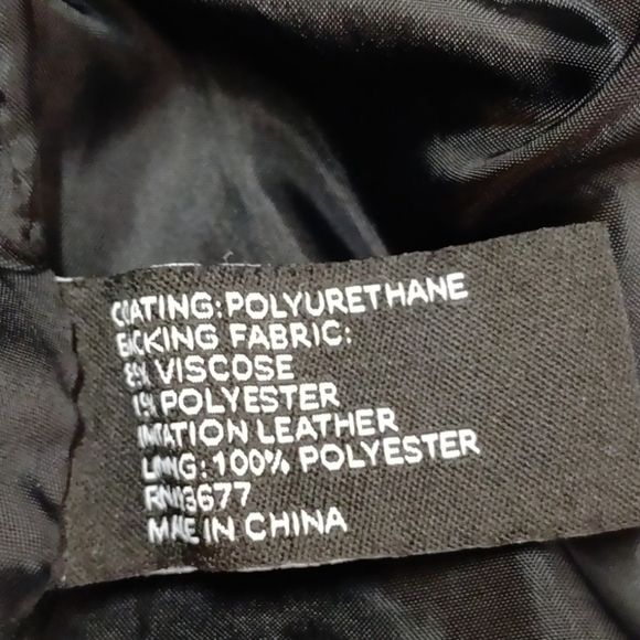 a. n. a Women's Black Faux Leather Moto Jacket Size L - Picture 10 of 10